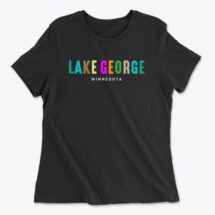 Lake George Minnesota Color Pop Women's Cotton T-Shirt