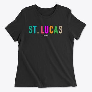 St. Lucas Iowa Color Pop Women's Cotton T-Shirt
