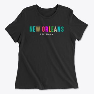 New Orleans Louisiana Color Pop Women's Cotton T-Shirt