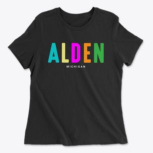 Alden Michigan Color Pop Women's Cotton T-Shirt