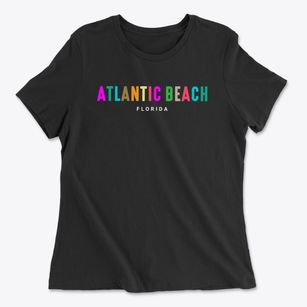 Atlantic Beach Florida Color Pop Women's Cotton T-Shirt