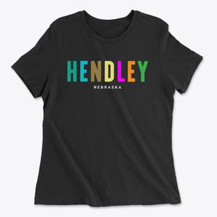 Hendley Nebraska Color Pop Women's Cotton T-Shirt