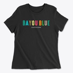 Bayou Blue Louisiana Color Pop Women's Cotton T-Shirt