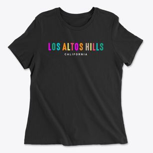 Los Altos Hills California Color Pop Women's Cotton T-Shirt