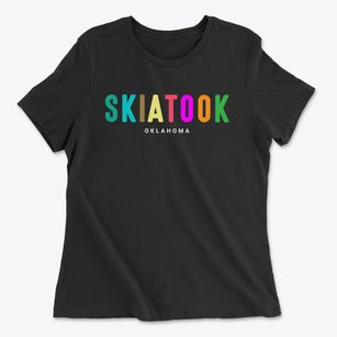 Skiatook Oklahoma Color Pop Women's Cotton T-Shirt
