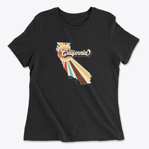  California Retro Art Women's Cotton T-Shirt