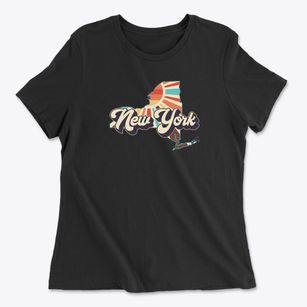  New York Retro Art Women's Cotton T-Shirt