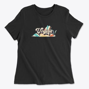  Virginia Retro Art Women's Cotton T-Shirt