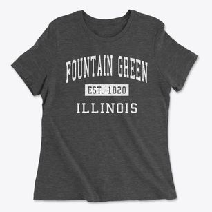 Fountain Green Illinois Classic Established Women's Cotton T-Shirt