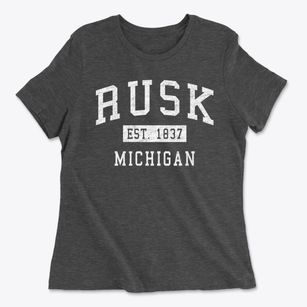 Rusk Michigan Classic Established Women's Cotton T-Shirt