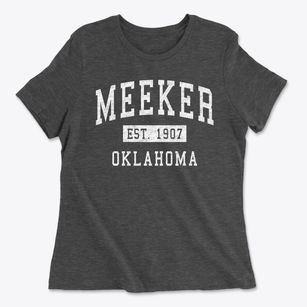 Meeker Oklahoma Classic Established Women's Cotton T-Shirt