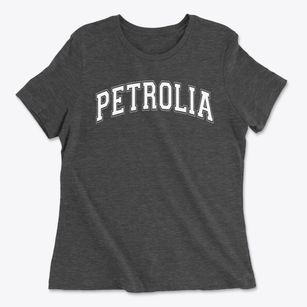 Petrolia Elementary School Varsity Arch Women's Cotton T-Shirt