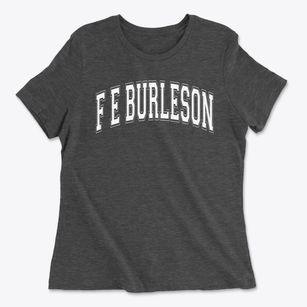 F E Burleson Elementary School Varsity Arch Women's Cotton T-Shirt