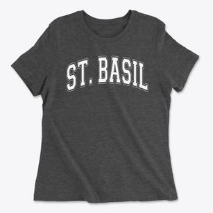 St Basil/visitation Parish Varsity Arch Women's Cotton T-Shirt