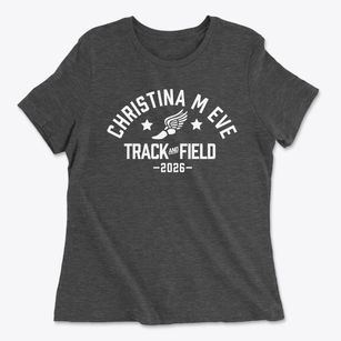 Christina M Eve Elementary School Track and Field Women's Cotton T-Shirt