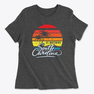 St. Matthews South Carolina Palm Tree Sunset Women's Cotton T-Shirt