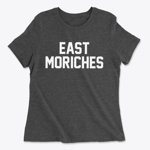 East Moriches New York Classic Block Women's Cotton T-Shirt