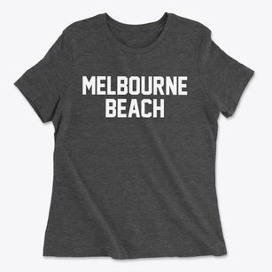 Melbourne Beach Florida Classic Block Women's Cotton T-Shirt