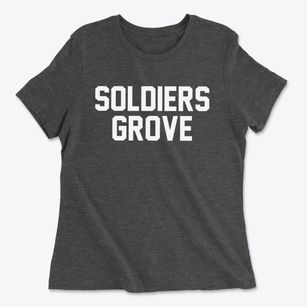 Soldiers Grove Wisconsin Classic Block Women's Cotton T-Shirt