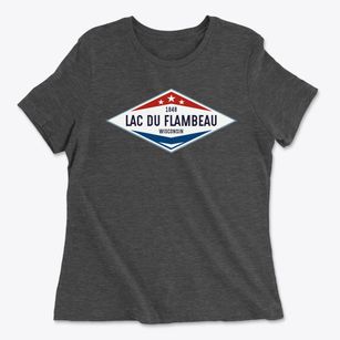 Lac Du Flambeau Wisconsin Diamond Star Women's Cotton T-Shirt