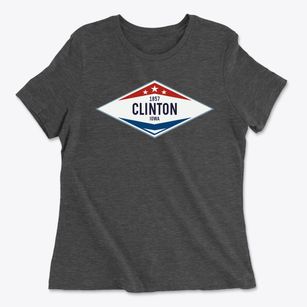 Clinton Iowa Diamond Star Women's Cotton T-Shirt