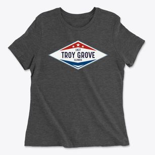 Troy Grove Illinois Diamond Star Women's Cotton T-Shirt