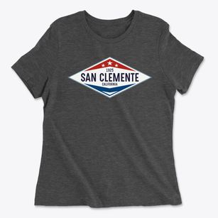 San Clemente California Diamond Star Women's Cotton T-Shirt