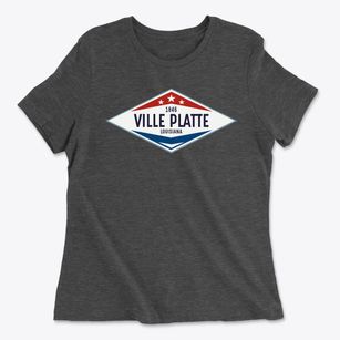 Ville Platte Louisiana Diamond Star Women's Cotton T-Shirt