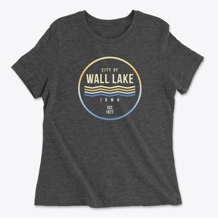 Wall Lake Iowa Color Fade Women's Cotton T-Shirt
