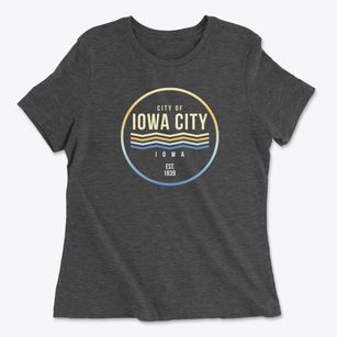Iowa City Iowa Color Fade Women's Cotton T-Shirt