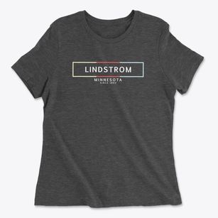 Lindstrom Minnesota Artbox Women's Cotton T-Shirt