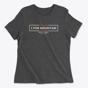 Lyon Mountain New York Artbox Women's Cotton T-Shirt