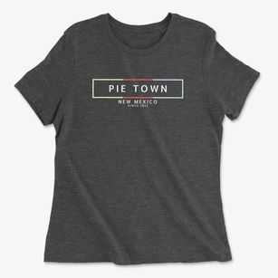 Pie Town New Mexico Artbox Women's Cotton T-Shirt
