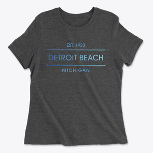 Detroit Beach Michigan Horizon Women's Cotton T-Shirt