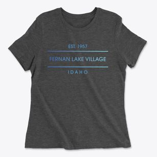Fernan Lake Village Idaho Horizon Women's Cotton T-Shirt