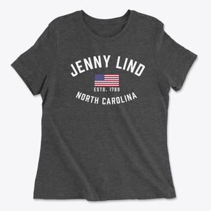 Jenny Lind North Carolina Patriot Women's Cotton T-Shirt