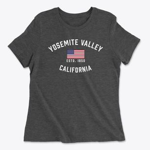 Yosemite Valley California Patriot Women's Cotton T-Shirt