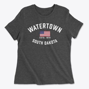 Watertown South Dakota Patriot Women's Cotton T-Shirt