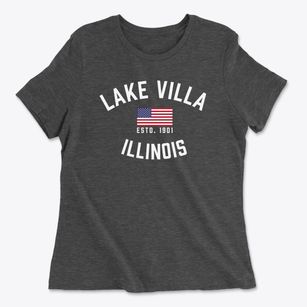 Lake Villa Illinois Patriot Women's Cotton T-Shirt