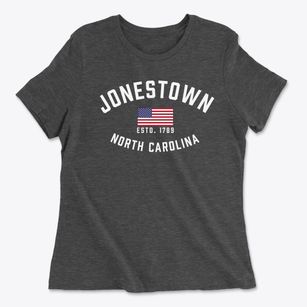 Jonestown North Carolina Patriot Women's Cotton T-Shirt