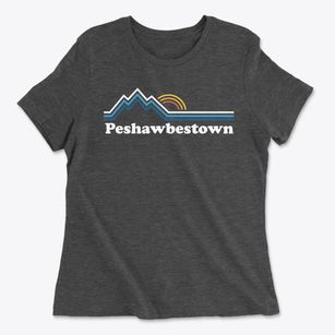 Peshawbestown Michigan Mountain View Women's Cotton T-Shirt