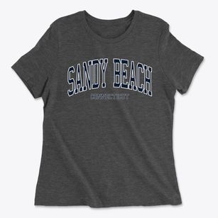 Sandy Beach Connecticut Traditional Women's Cotton T-Shirt