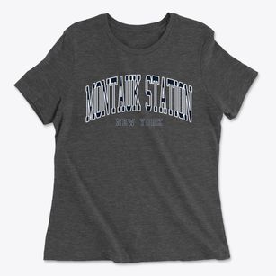 Montauk Station New York Traditional Women's Cotton T-Shirt