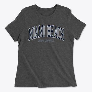 Miami Beach New Jersey Traditional Women's Cotton T-Shirt