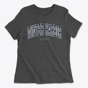 Winter Harbor Maine Traditional Women's Cotton T-Shirt
