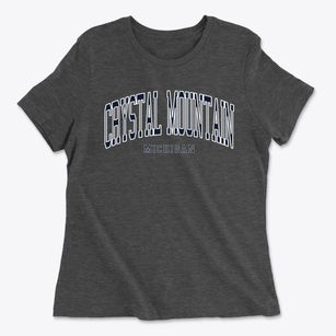 Crystal Mountain Michigan Traditional Women's Cotton T-Shirt