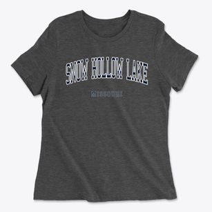 Snow Hollow Lake Missouri Traditional Women's Cotton T-Shirt