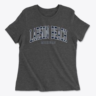 Larson Beach Michigan Traditional Women's Cotton T-Shirt