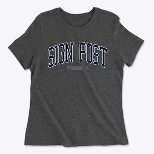Sign Post Virginia Traditional Women's Cotton T-Shirt