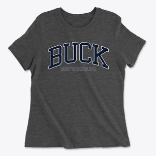 Buck North Carolina Traditional Women's Cotton T-Shirt